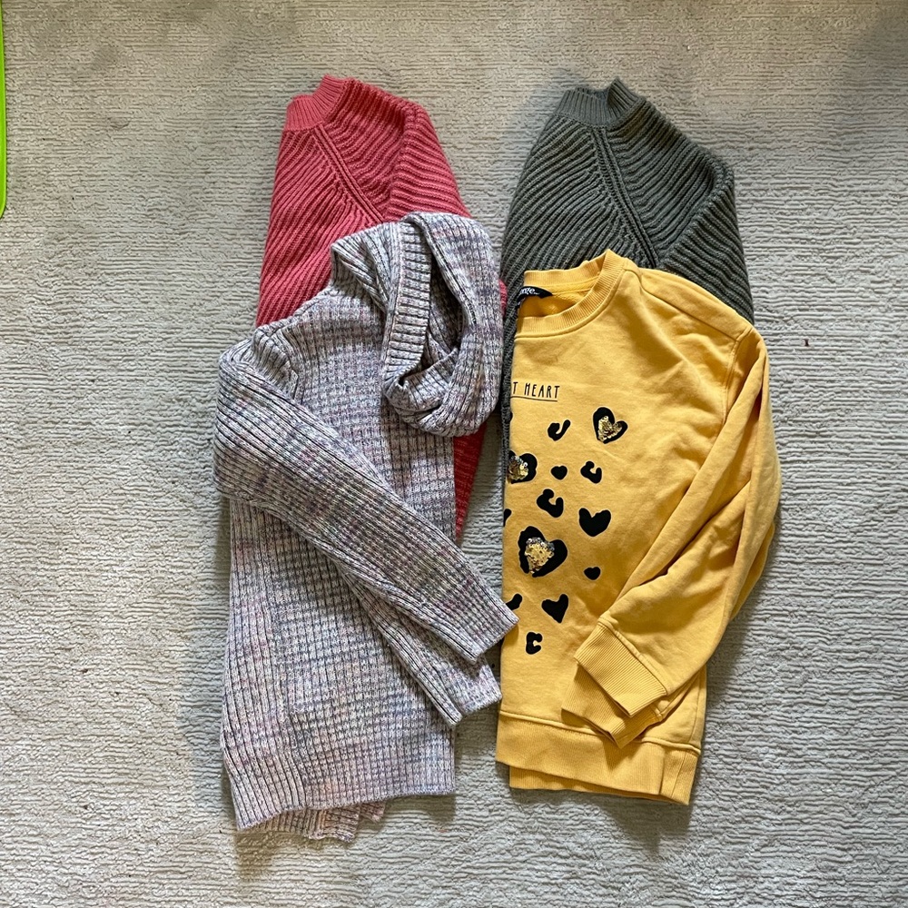 Girls Back to School Sweater Lot, medium 7/8